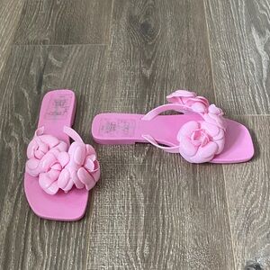 Jeffrey Campbell Pink Sandals Soft Foam Y-Strap
